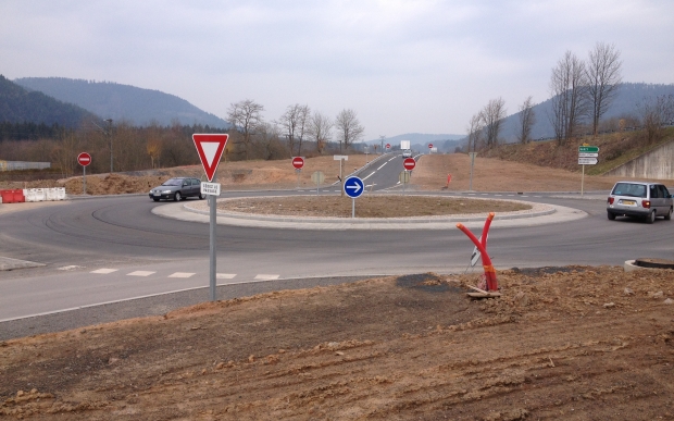 Rond point terminé avant finitions