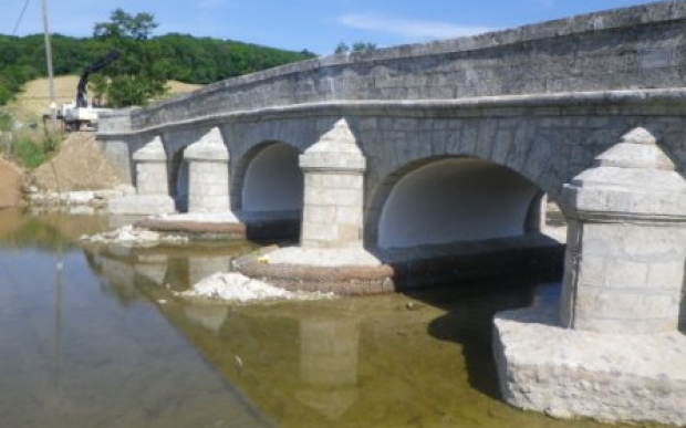 Pont terminé vue amont